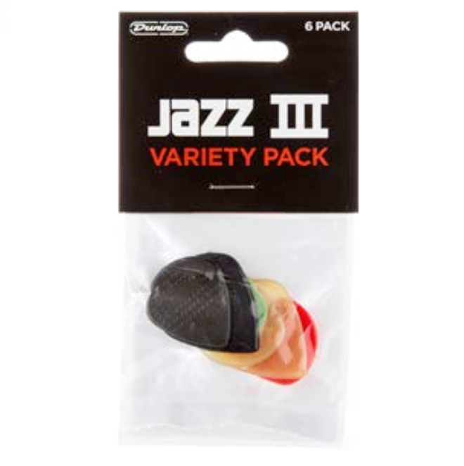DUNLOP Jazz III Variety Pack (6 Picks)