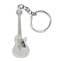 Electric Guitar Keychain / Keyring - White LP Style