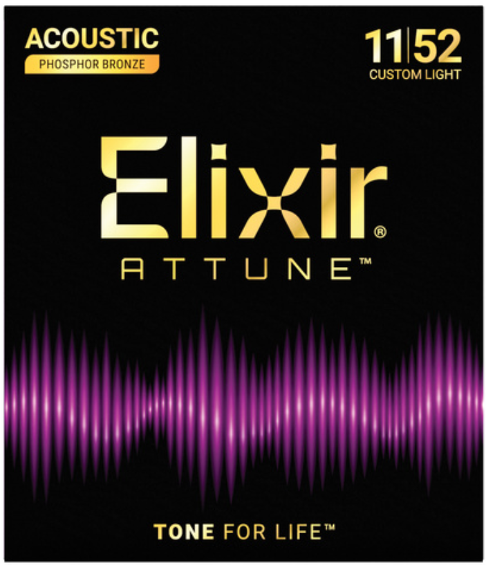 Elixir Attune Phosphor Bronze Custom Light 11-52