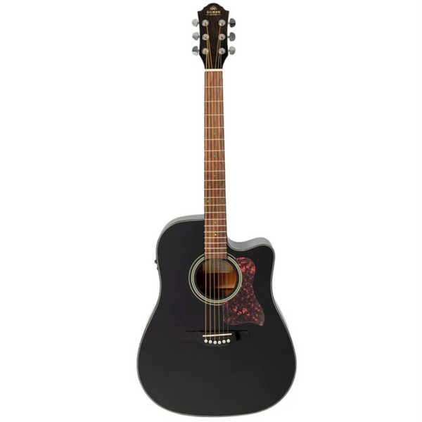Gilman 50 Series Dreadnought Electric/Acoustic Guitar (Black)