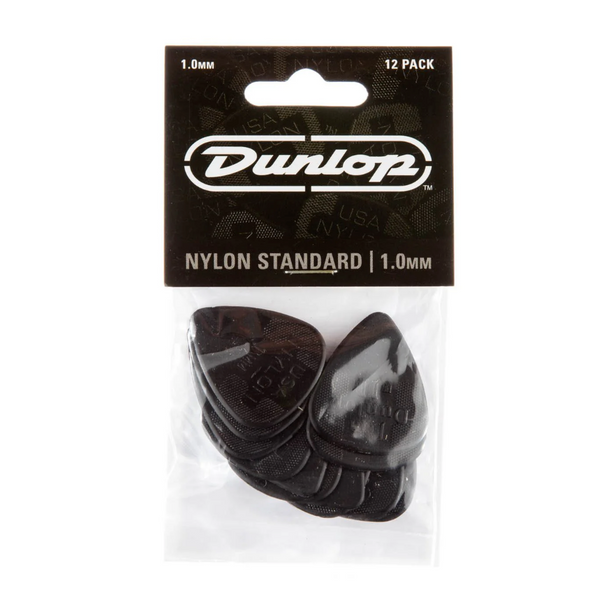DUNLOP Nylon Picks - Black 1.00mm (Pack of 12)