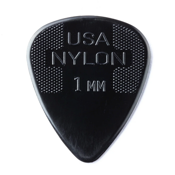 DUNLOP Nylon Picks - Black 1.00mm (Pack of 12)