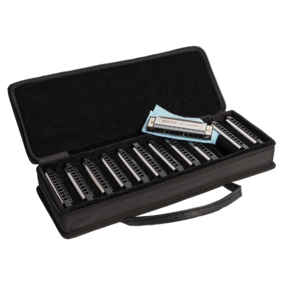 Bryden Set of 12 Diatonic Blues Harmonicas