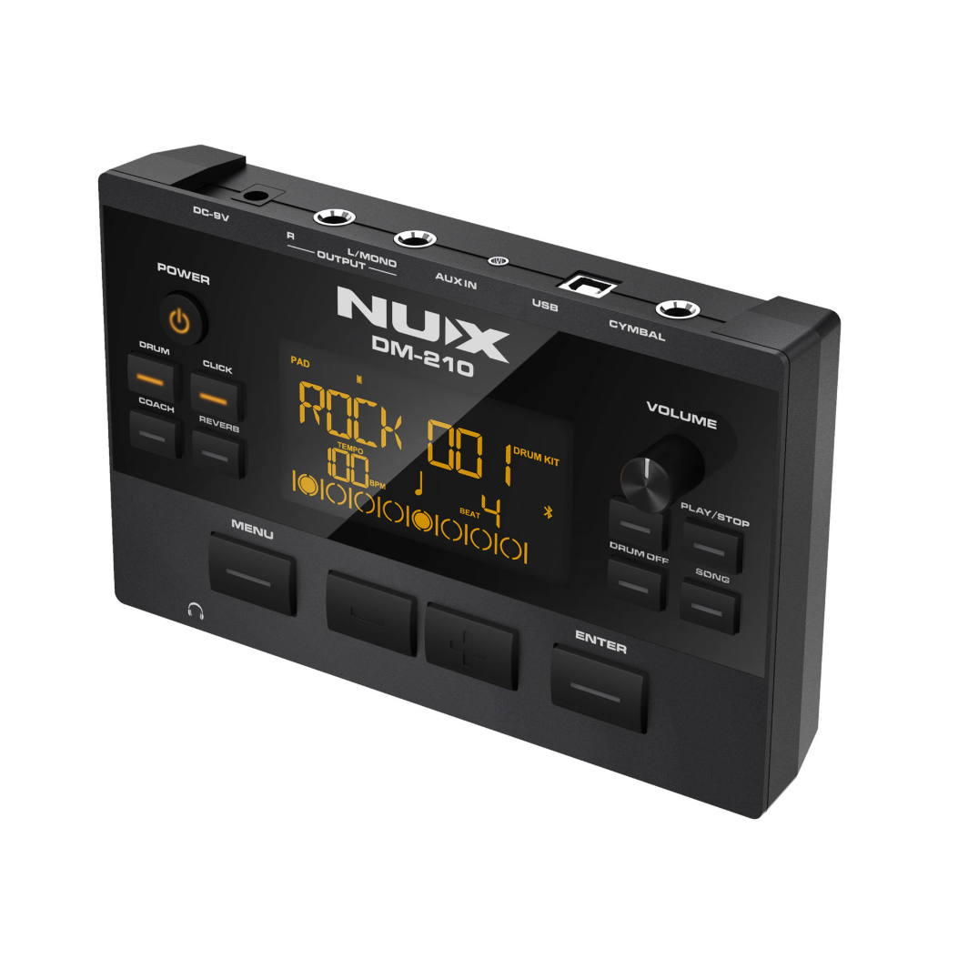 NUX DM210 Portable 8-Piece Electronic Drum Kit w/ Mesh Heads
