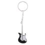 Electric Guitar Keychain / Keyring - Black Strat Style