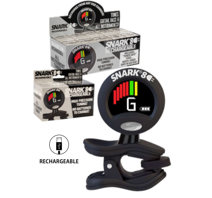 Black Snark All Instrument Clip-on tuner - recharchable