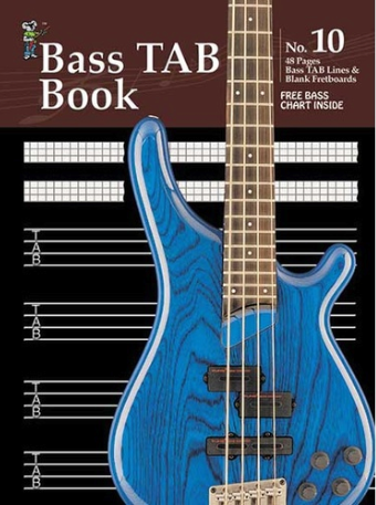 Progressive Manuscript Book 10 Bass Tab 48pgs