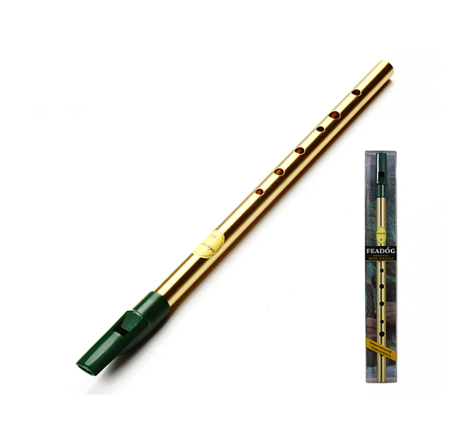 Feadog Irish Tin Whistle Pack - Brass D