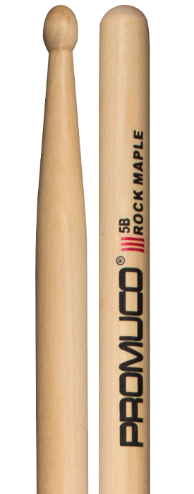 Promuco Rock Maple 5B Wood Tip Drum Sticks