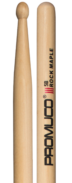 Promuco Rock Maple 5B Wood Tip Drum Sticks