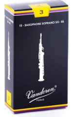 Vandoren Soprano Sax Reeds - TRADITIONAL - Grade 2.0 - Box of 10