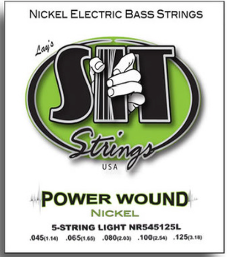 SIT Power Wound 5-String Light Nickel Electric Bass String Set (45-125)