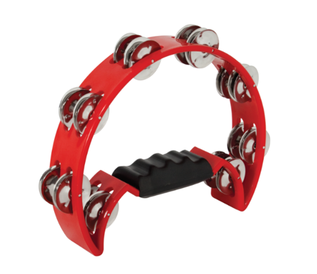 Half-Moon Tambourine - RED