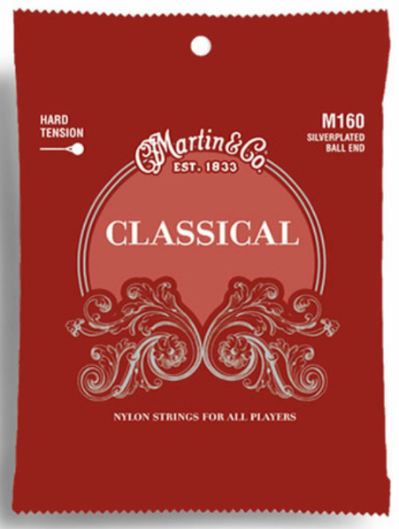 Martin Classical Nylon/Silver Hard Tension Ball End String Set (28-43)