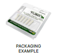 GRAPH TECH - Tusq Traditional Style bridge pins. Black with White Dot - Set of 6