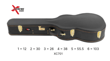 Extreme - Classic Guitar Case Heavy Duty Plywood Covered in Black Vinyl