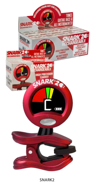 Red Snark Guitar & Bass clip-on tuner - recharchable