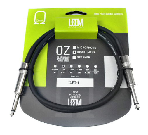 Leem 3ft Deluxe FX Pedal Patch Cable (1/4" Straight Plug - 1/4" Straight Plug)