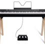 Contemporary 88-Key Digital Piano with Wood Stand Black