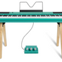 Contemporary 88-Key Digital Piano with Wood Stand Turquoise