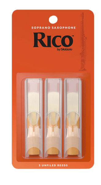 RICO - Soprano Sax Reeds - 3 pack - Size 3.0
