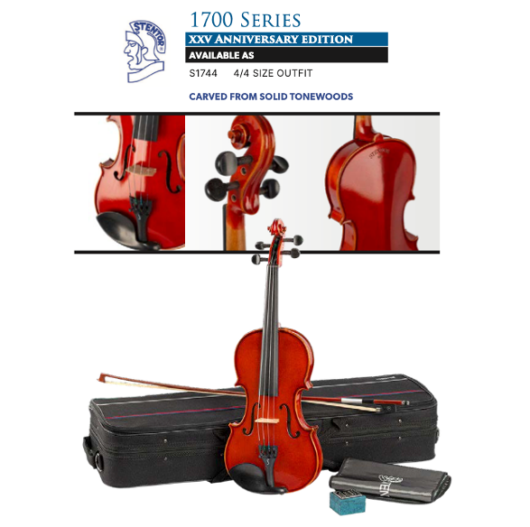 STENTOR 1700 series 25th Anniversary Edition Violin Outfit - 4/4 Size