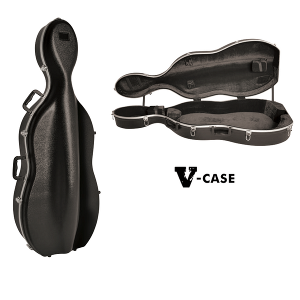 V-Case Cello Hard Case w/ Wheels (3/4-4/4 Size)