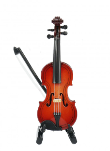 Miniature Violin Bow Case and Stand 8cm