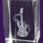 Paper Weight Crystal Guitar