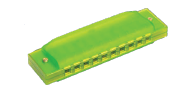 BRYDEN - Transparent Harmonica - 10 Hole - Green