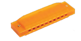 BRYDEN - Transparent Harmonica - 10 Hole - Orange