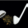 Tea Strainer White in the Shape of a Quaver