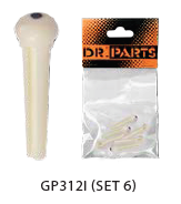 Guitar Plastic Bridge Pins - Ivory, Pack of 6