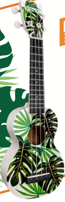 Mahalo Art Series - Soprano Ukulele (Monstera)