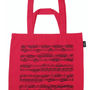 Tote or Music Bag Red with White Manuscript