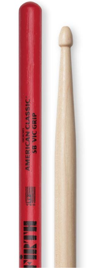 Vic Firth	Drum Sticks - Vic Grip Red - 5B