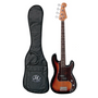 SX Vintage Style Bass Guitar - Tone Sunburst 3/4 Size w/ Bag