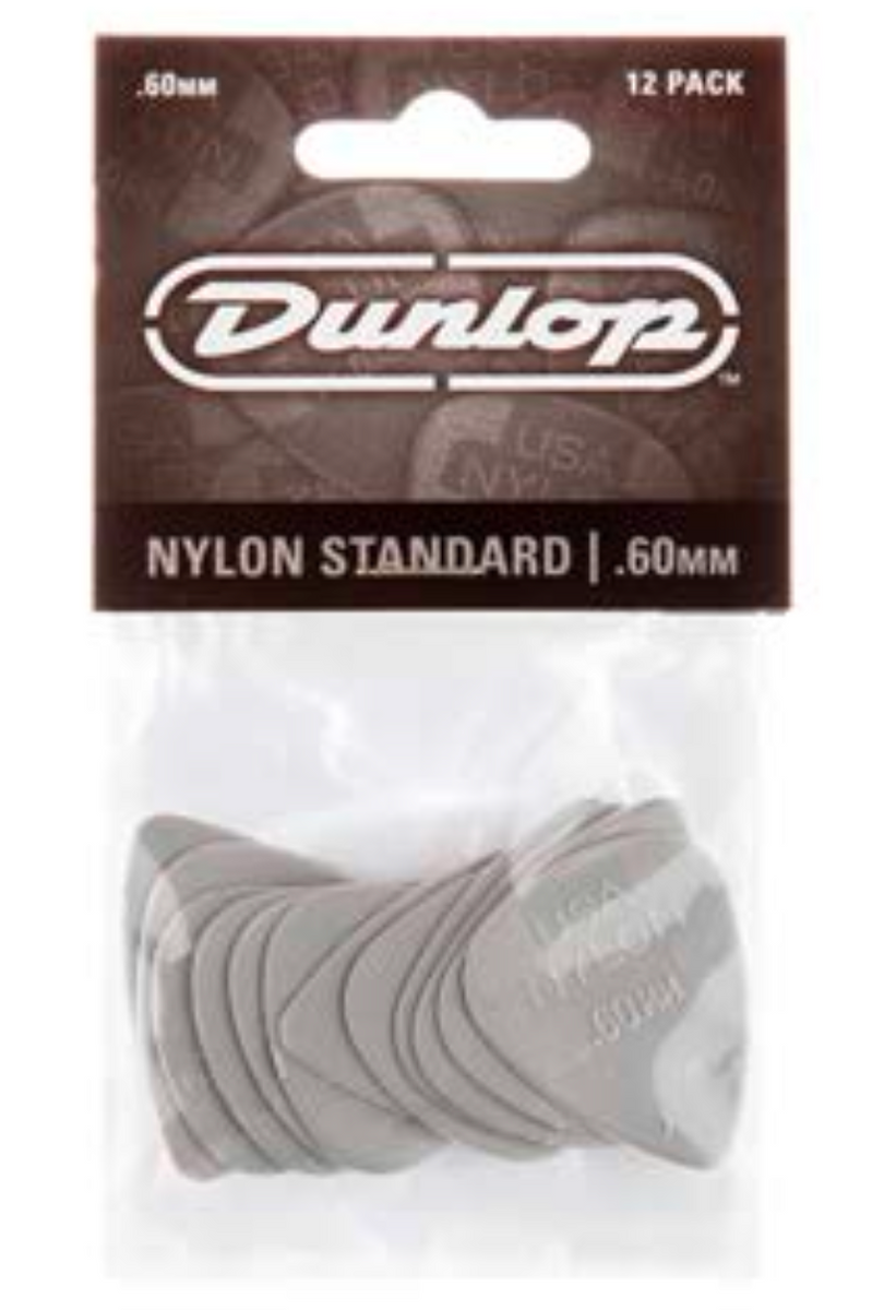 DUNLOP 44P60 Nylon Standard, Light Grey, .60mm, 12 Players Pack