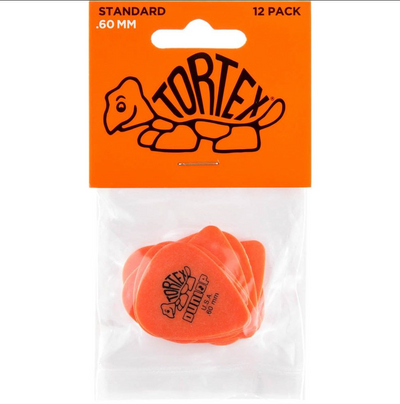 DUNLOP Tortex Guitar Picks - Orange .60mm (Pack of 12)