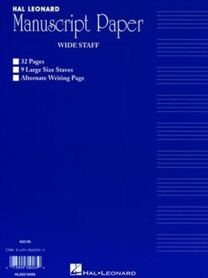 Manuscript Paper (Wide Staff, 32 Pages)
