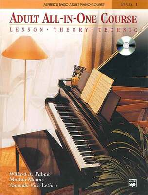 Alfred's Basic Adult Piano Course - All-in-One Book 1 w/ OLA