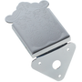 Mandolin Tailpiece with engraved scroll edge cover plate. Silver