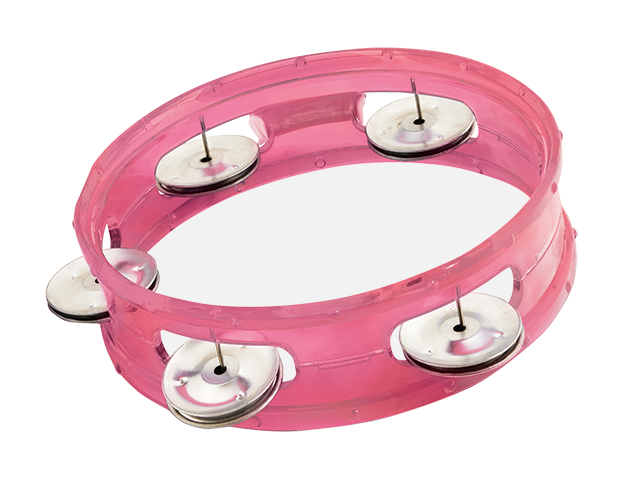 Tambourine - 6" Transparent Pink