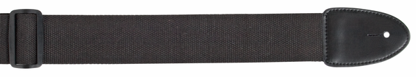 XTR Black Guitar Strap with Leather Ends