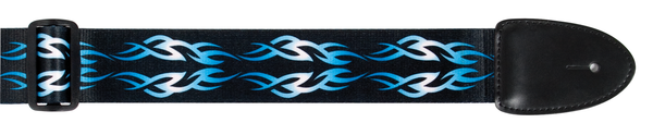 Poly Guitar Strap - Blue Ice design