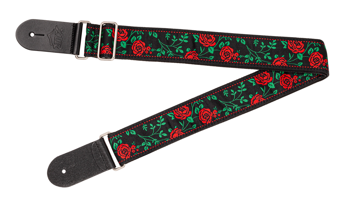 XTR Vintage Jacquard Weave Guitar Strap - Rose