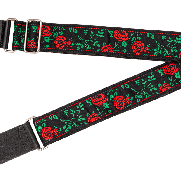 XTR Vintage Jacquard Weave Guitar Strap - Rose