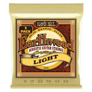 Ernie Ball Earthwood Acoustic Guitar Strings - Light 11-52 (3-Pack)