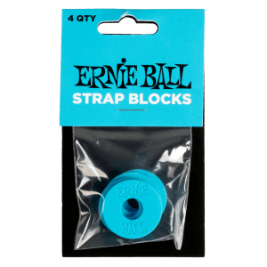 Ernie Ball Strap Blocks 4-Pack (Blue)