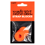 Ernie Ball Strap Blocks 4 -Pack (Red)